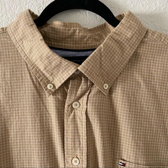 Tommy Hilfiger Vintage Tan Casual Button Down Shirt XXL - Picture 4 of 11